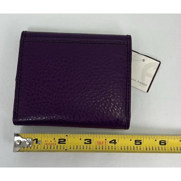 Etienne Aigner Savannah Personal Asset Sunset Purple Leather Wallet NWT Rare Vtg - Picture 5 of 16